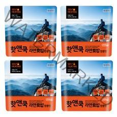 이지밥 핫앤쿡 라면애밥 짬뽕맛, 110g, 4개