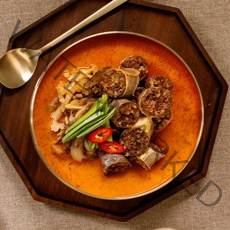 아빠식당 잡내 없이 정갈한 맛 황기사골 얼큰 순대국 600g x 3팩 + 새우젓소스 3개 증정