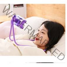 홈앤유 멀티 침대 누워서 보는 핸드폰 아이패드 갤럭시 탭 목걸이 거치대, 블랙