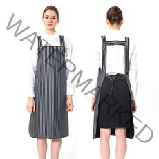 예경 메쉬 줄무늬 H형 방수 앞치마 중, PO-3030/중/검정색, 1개