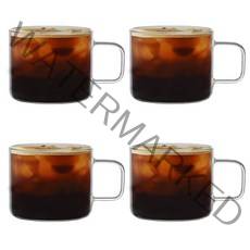 카페 내열 유리 머그컵 네스프레소 버츄오 유리컵 4개x1세트, 4개, 투명
