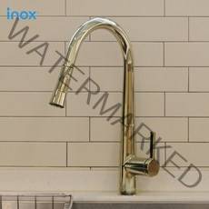 [고치고] 이녹스 JT-B300GD 스테인리스 유광 골드 싱크대수전, 1개