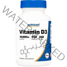 뉴트리코스트 비타민 D3 10000lU 소프트젤 글루텐 프리, 240개입, 1개