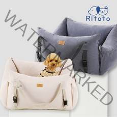 리토토 강아지 중형 대형 카시트 애견 차시트 조수석 이동가방 드라이빙킷 반려견 자동차시트, (중)사이즈-핑크베이지