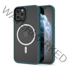ISEE아이시 Apple 맥세이프 호환 아이폰12 휴대폰 케이스 측면TPU+뒷면PC 4종컬러 강력자석, 아이폰12/12Pro, 그린