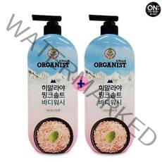 다봄마켓1+1 온더바디 오가니스트 히말라야 핑크솔트 바디워시900g, 리프레싱 민트향