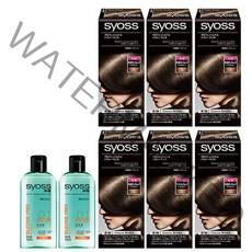 사이오스 프로페셔널 헤어세트 염색약 4N클래식브라운 6p + 무실리콘샴푸 100ml x 2p, 4세트