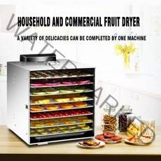 동결건조기 12 트레이 식품 말린 과일 기계 건조기 야채 말린 과일 고기 스테인레스 스틸 탈수기 건조기, 6층