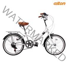 [반짝세일] 알톤 레온 20인치 미니벨로 접이식 자전거 여성용 주니어 바구니 자전거, 레온 화이트