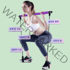 여자 힙운동 애플힙 만들기 집에서 스쿼트 자세 운동 바 봉 허벅지 하체 엉덩이 근력 짐스틱 필라테스 기구, 블루