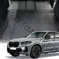 아이칸 BMW X4 (G02) 퀄팅 트렁크매트 자동차 차박매트 (19년~), 2열등받이+트렁크바닥매트 (일체형), 블랙+베이지