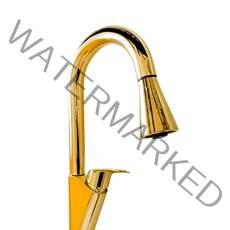 대정워터스 주방 원홀 거위목 수전 골드 SK7000, 1개