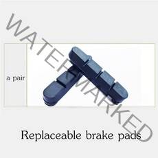 자전거브레이크 패드고품질 로드 자전거 접이식 브레이크 블록 V 패드 브래킷 고무 미끄럼 방지 신발 신제, 01 Replaceable pads