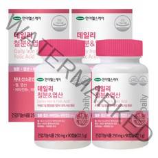 한미헬스케어 데일리 철분 & 엽산 영양제, 250mg, 2개