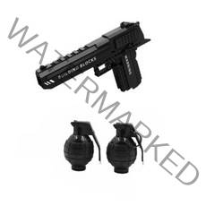 레고 총 스칼 스나이퍼 라이플 M23 awm MP5 M1887 kar98 카구팔 호환블록, 권총+수뢰