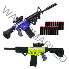 장난감총 배그 스펀지 스폰지 총 에땁 소프트 건 수동 M416, 블루