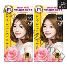 미쟝센 샤이닝 에센스 염색약 8G(밝은갈색)무배, 없음, 4개