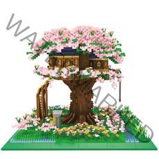 프랜디 나노블럭 랜드마크 대형 건축물 트리 하우스2 SM9929, 혼합색상