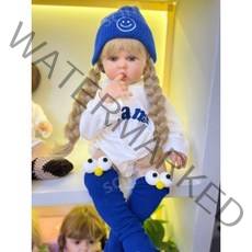 리본돌 60cm 세트 시뮬레이션 선물 관절인형 애착인형 아기 인형 애기, E