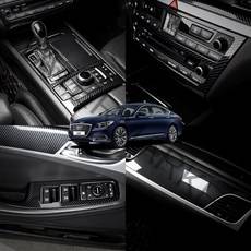 더블랙 제네시스 G80 스포츠 DH 실내 튜닝 용품 카본 몰딩 모음, 10.핸들 커버-블랙[리얼카본]