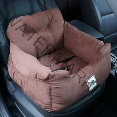 멍뭉스 강아지 푹신 논슬립 쿠션 더블후크 카시트 L, 브라운, 1개