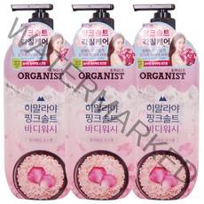 [저자극 얼굴부터 전신까지] 오가니스트 히말라야 핑크솔트 바디워시 로즈 향 900g, 3개