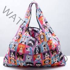 캐릭터 휴대용 시장 장바구니 에코백, 꽃천지