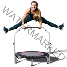 BCAN 비갠 접이식 트램폴린 40인치 (안전 손잡이 있음) 점핑 피트니스