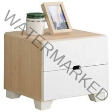 제이디퍼니처 로미 발통형 2단 협탁, 매플화이트