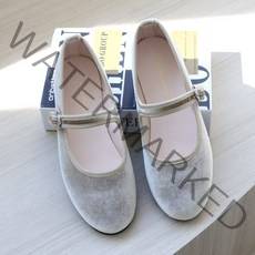 발편한 빅사이즈 벨벳 메리제인 플랫 단화 오드리 225-260