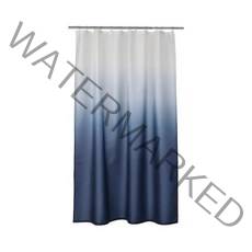 [이케아] NYCKELN 뉘켈른 샤워커튼/욕실용품/커튼/욕조/가림막, 상세 설명 참조, 색상:화이트다크블루_004.938.65, 상세 설명 참조