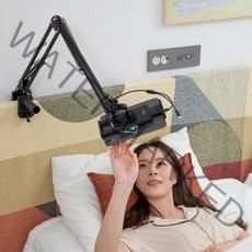 [4세대 충전일체형] 스톤힐 핸드폰 태블릿 거치대 [자유조절], 4세대 ST-HOLDER (블랙-충전)