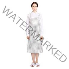 웰프런 무광 우레탄 유니도트 방수 앞치마 중, 화이트, 1개