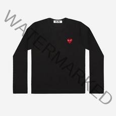 플레이 롱슬리브 티셔츠 블랙 Play Comme des LS T-Shirt Black