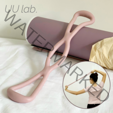 유유랩 등 어깨 근력 오십견 운동 스트레칭 밴드 저항 탄성 고무 라텍스 8자 튜빙 band 기구, 핑크