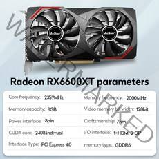 여행가방백팩 대용량백 팩 가벼운백팩AMD Radeon RX6600XT 8GB 비디오 카드 RX 6600 XT GPU GDDR6 128Bit