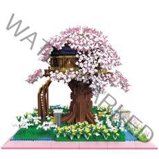 프랜디 나노블럭 랜드마크 대형 건축물 트리 하우스1 SM9928, 혼합색상