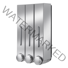 제리팩토리 욕실 사각 비누 디스펜서 3세트 3종 샴푸 방수 스티커 포함, 실버