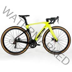 그래블 바이크 자전거 트위터 탄소 섬유 자갈 도로 자전거 24 속도 라인 당기는 유압 디스크 브레이크 완전, 02 YELLOW_01 45cm_01 24