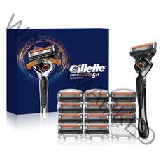 질레트 프로글라이드 매뉴얼 면도기 핸들 + 면도날 12p 세트, 1세트