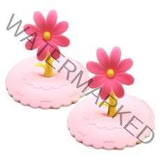 아리코 플라워 실리콘 다용도 뚜껑 2p, 핑크