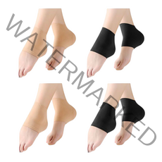 촉촉하족 4개세트 실리콘 뒷꿈치 보습패드 갈라지고 건조한 힐링 각질관리 풋패드, 스킨2개+블랙2개