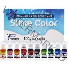 엘틴 슬라임 칼라 10색 세트, 1세트, 혼합색상