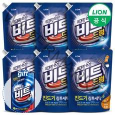 비트 드럼용 액상세제 리필, 2L, 6개