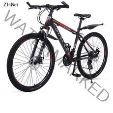 ZhiWei MTB 접이식 자전거 26인치 21단, 레드1