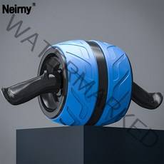 Mainwork AB 슬라이드 롤러 코어강화 복근 운동기구 뱃살 다이어트 홈트레이닝, 블루+무릎패드