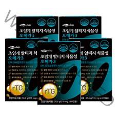 웰핏 식물성 초임계 rTG 알티지 오메가3 510mg, 60정, 5개