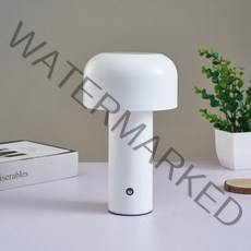 버섯조명 인테리어 간접 무드 테이블 협탁 미니 머쉬룸 조명 이탈리아 버섯 램프 휴대용 무선 터치 충전식 야간 램프 usb 책상 램프 데스크탑 장식 침실 야간, 하얀, 3가지 색상 디머블, USB 충전식