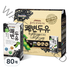 파스퇴르 쾌변두유 검은콩 검은깨, 190ml, 80개