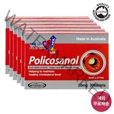 마더네스트 폴리코사놀 20mg 30정 6박스 (사은품 증정) 사탕수수 왁스알코올 호주 건강기능식품, 6개